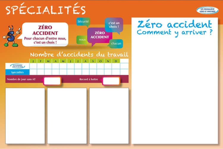 panneau management visuel lactalis