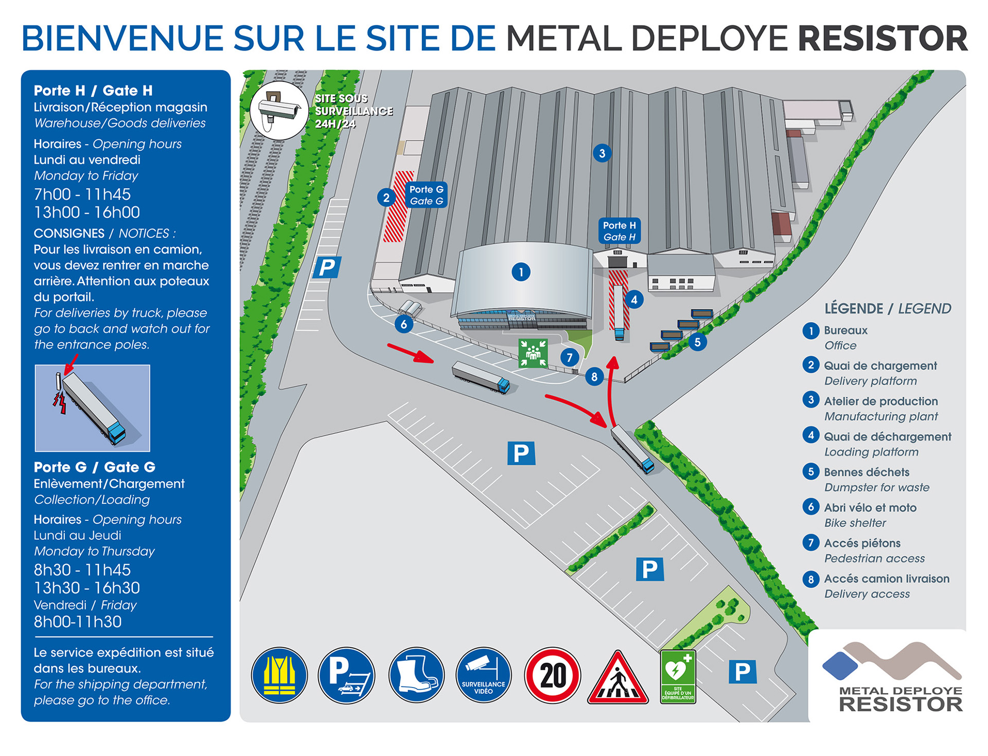 Plan de circulation - Entreprise Resistor | Montbard (Côte-d'Or)