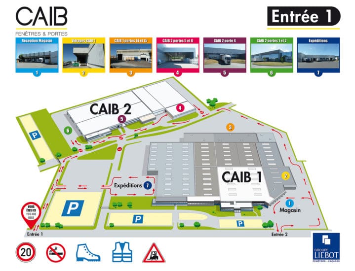 Plan de circulation entrepôt logistique - Cholet (Pays de la Loire)