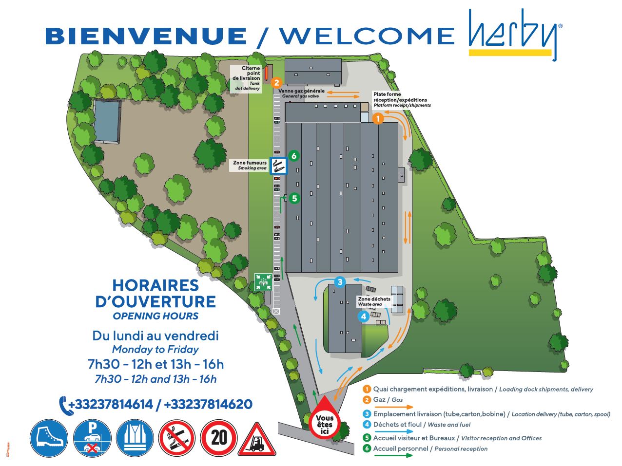 Exemple de plan de circulation dans une entreprise - Herby (Eure-et-Loir - 28)