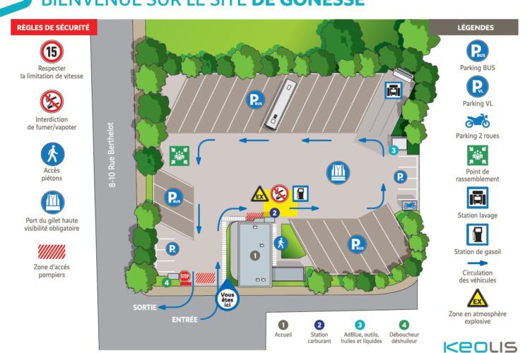 Exemple de plan de circulation en entreprise - Keolis (77)