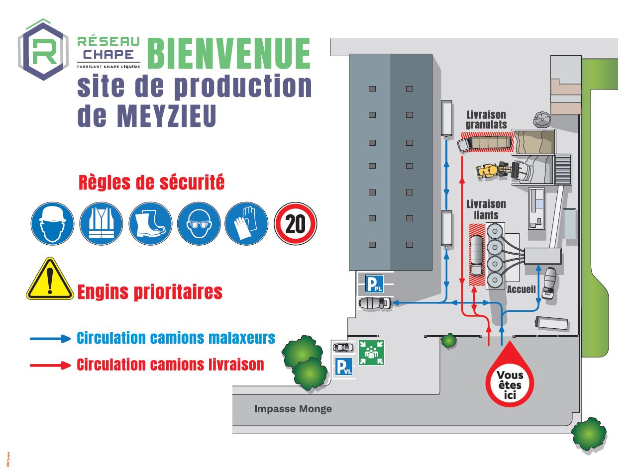 Obligation plan de circulation entreprise - Réseau Chape (Isère - 38)