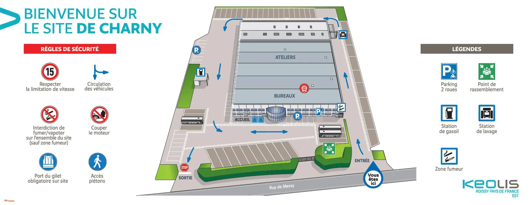 Plan circulation entreprise - Keolis (77)