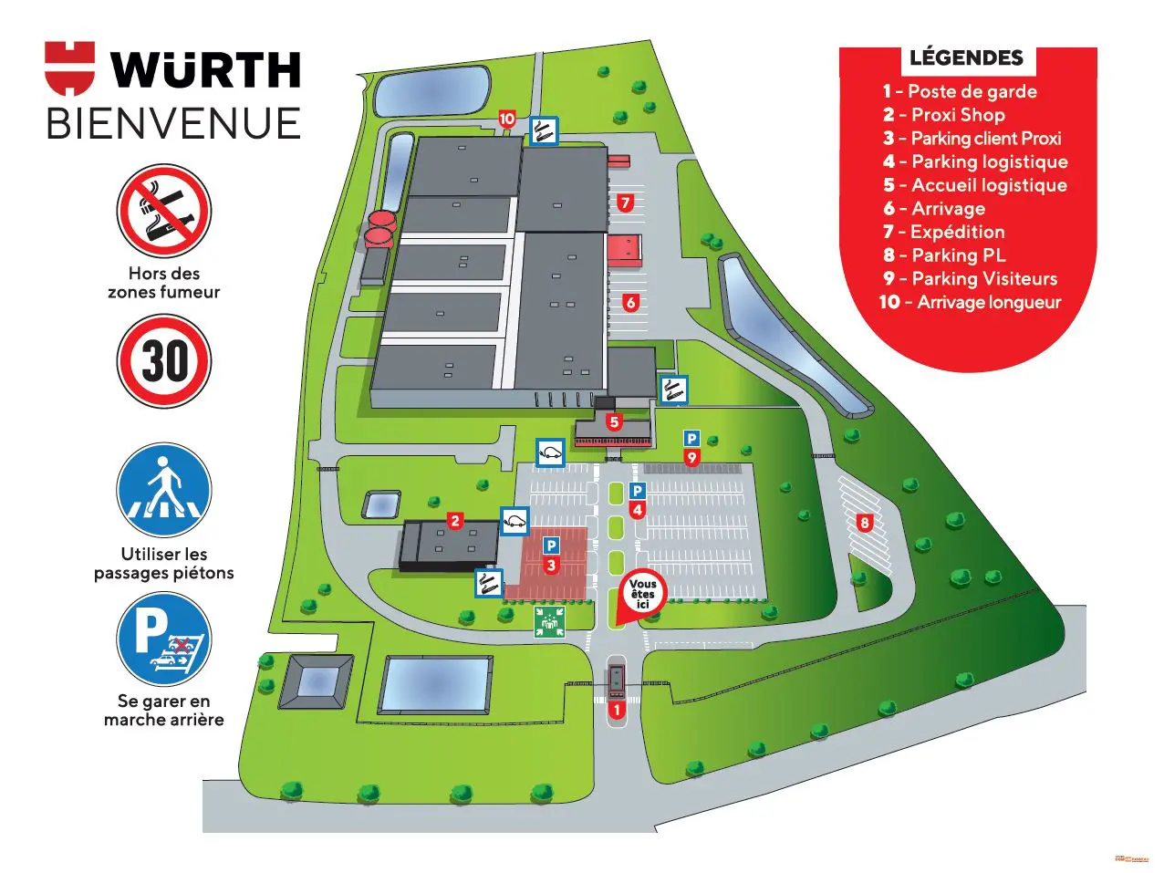 Plan entrepôt logistique - Würth - Montélimar