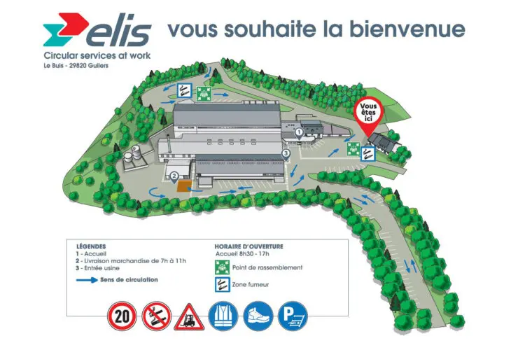 Plan de zone de chargement / déchargement - Elis Brest (29)