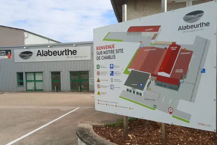 Plan de circulation - Site de vente de matériel viticole - Alabeurthe