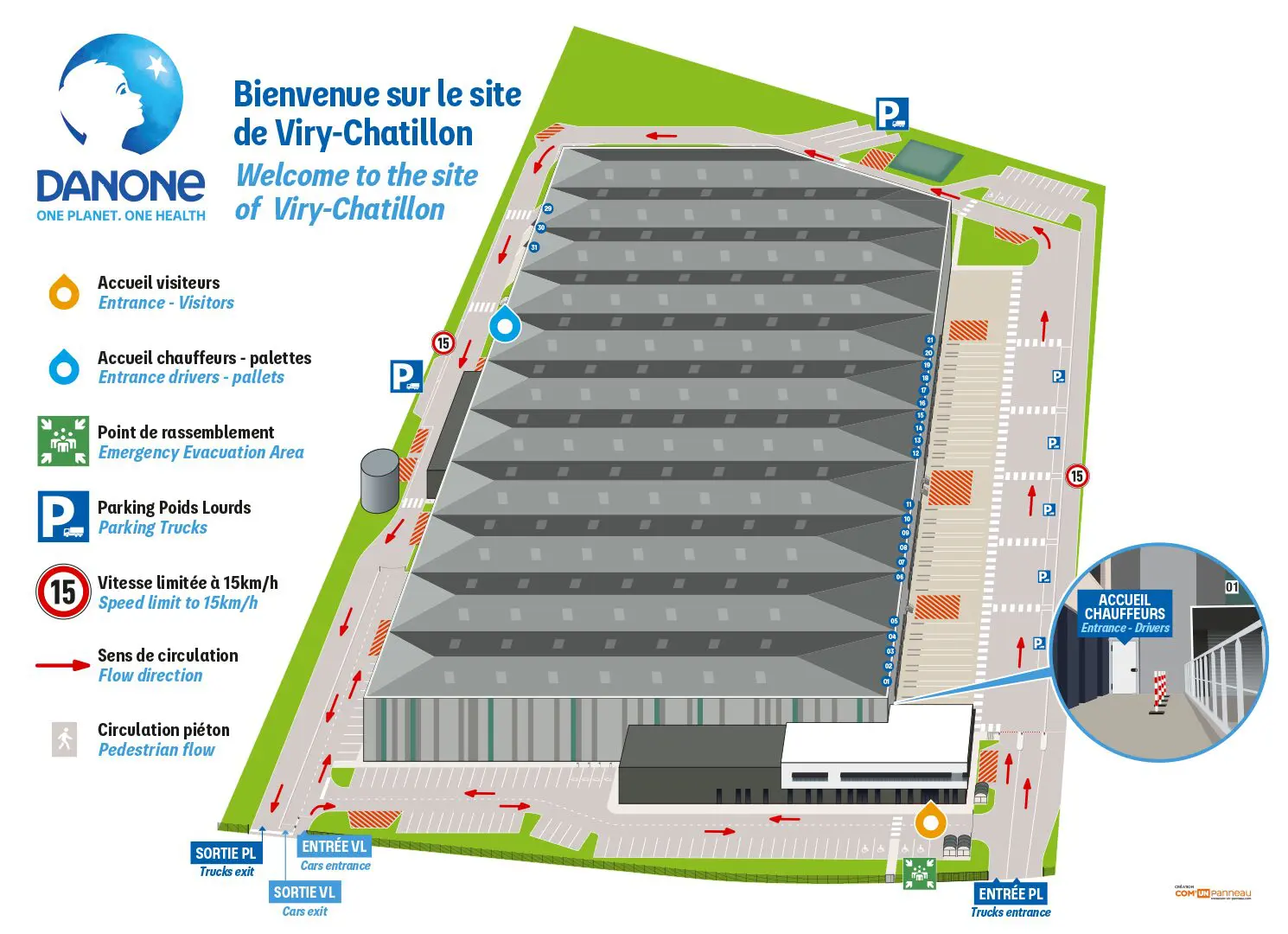 Plan de circulation - Plateforme logistique Danone