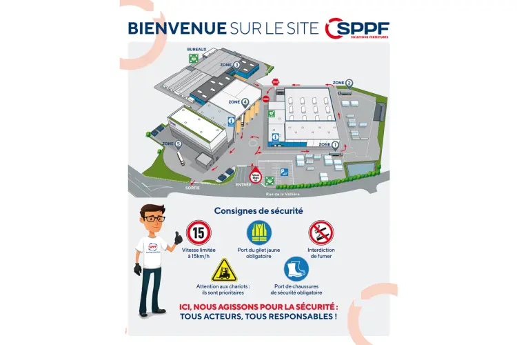 Plan de circulation - Site de production de portes et fermetures à Cholet - SPPF