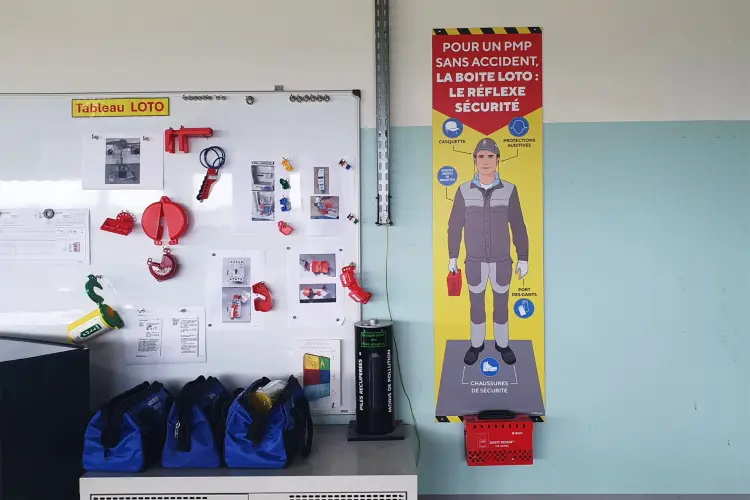Panneau de sécurité - Démarche loto - Renault Ampère (62)