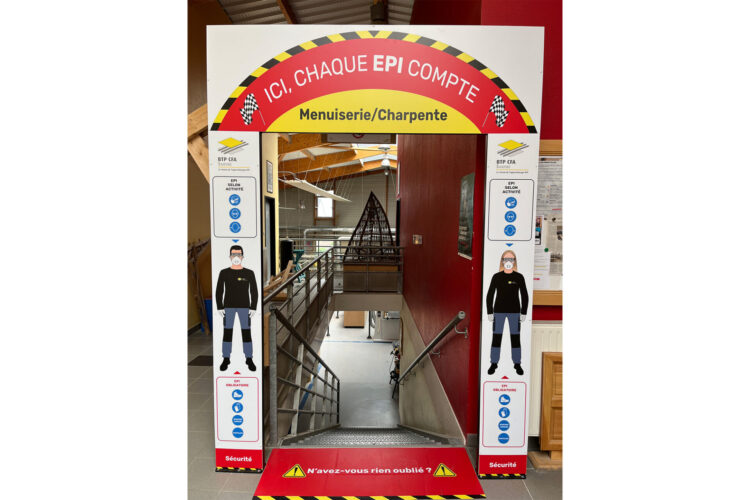 Arche sécurité avec consignes obligatoires EPI (CFA apprentis Sarthe 72)