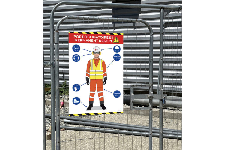 Panneau EPI chantier souple