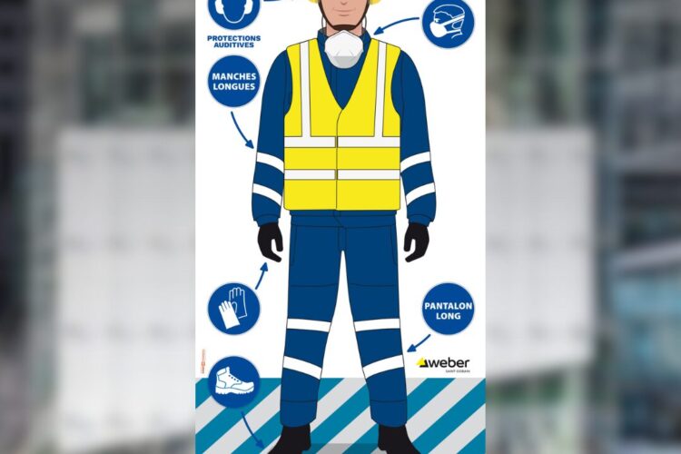 Totem mascotte sécurité port des EPI