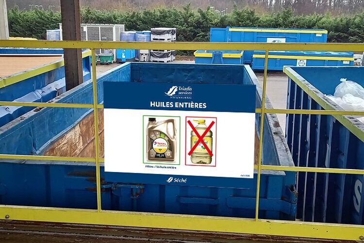 Panneau tri des déchets - Total Energies